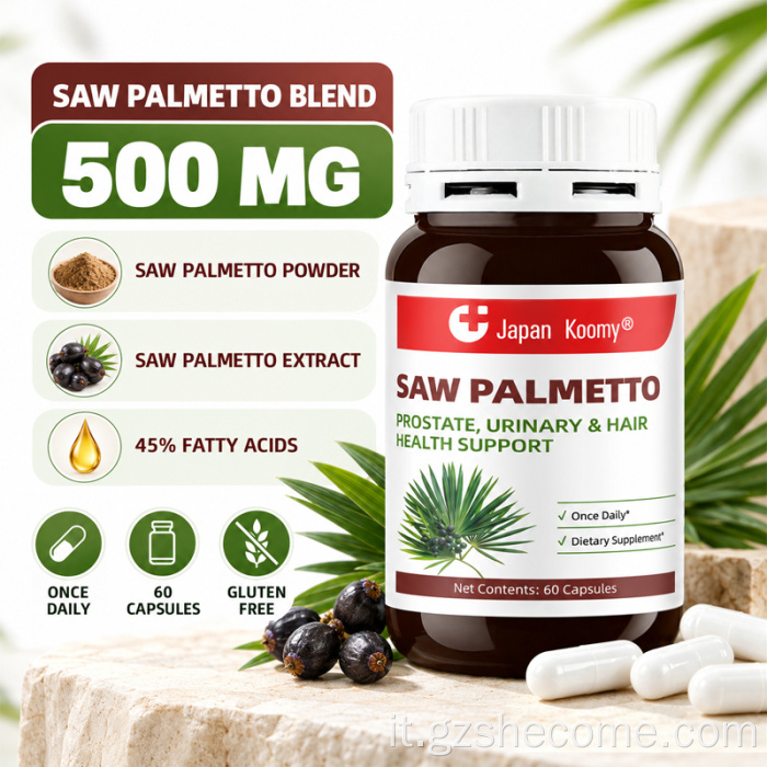 Shecome Saw Palmetto Capsule Supporto per i capelli urinari della prostata